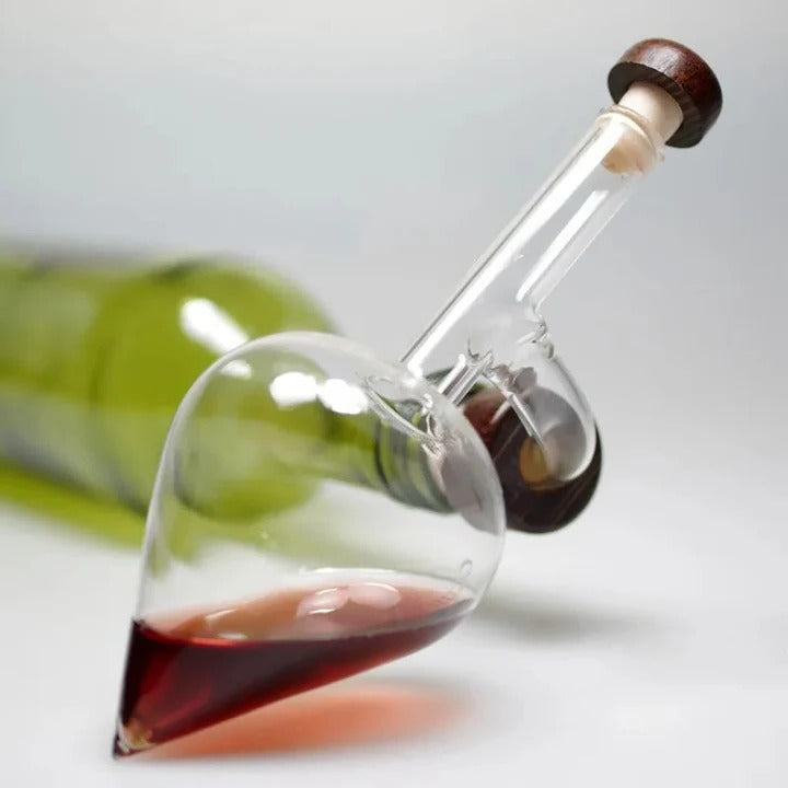 Glas vinluftningskaraffel, elegant glas til vinelskere, forbedrer aroma og smag | Lersk