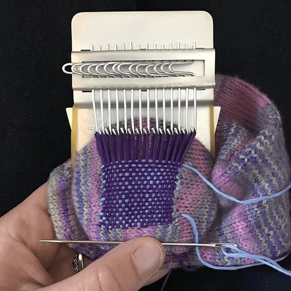 Weaving Tool Set for Fabric Repair and Decorative Mending, Home and Travel Loom Kit | Lersk