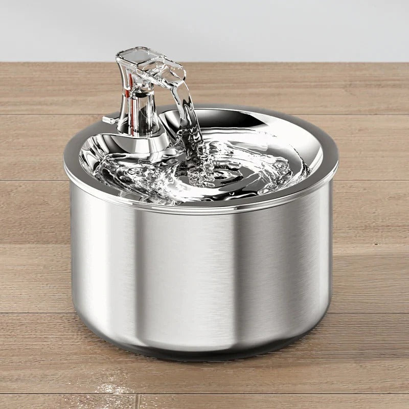 PurrFlow Smart Cat Water Fountain Stainless Steel With Filter And Auto Sensor For Cats | Lersk