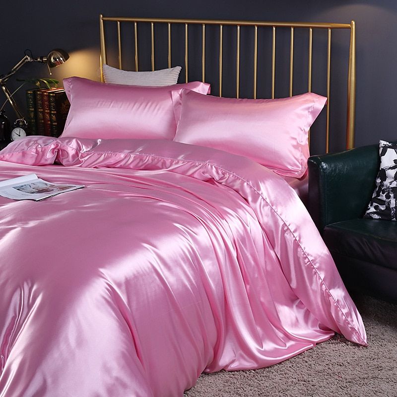 SilkNest 4-Piece Bedding Flat Sheet Duvet Cover Pillowcases | Lersk