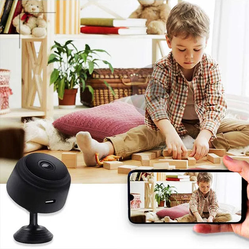 Intelligent HD Mini Sikkerhedskamera – 24/7 Fjernovervågning & Natvision | Lersk
