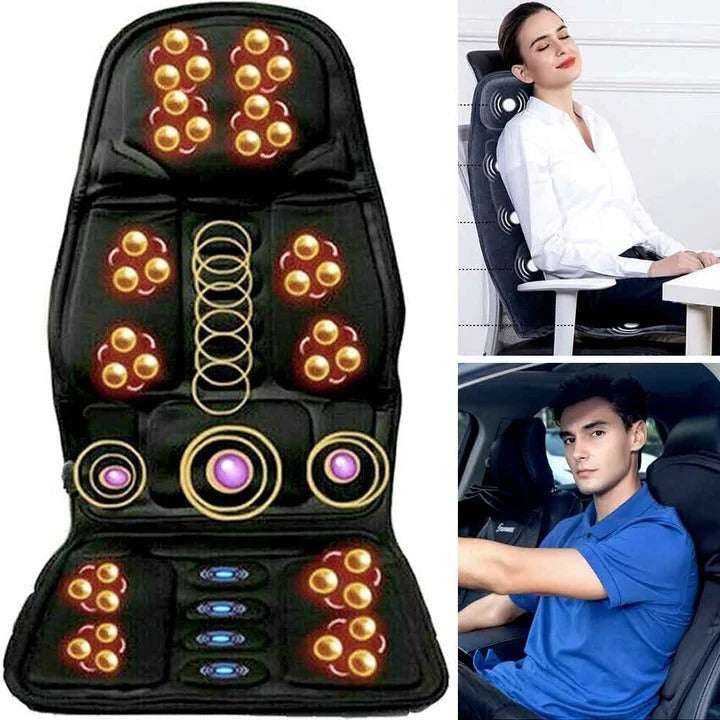 8 Mode Massage Chair Pad With Heated Back And Neck Cushion For Home And Vehicle Use | Lersk