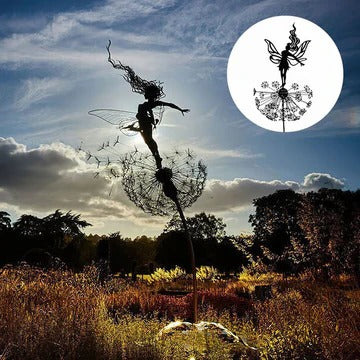Fairy Steel Garden Sculptures For Outdoor Decor And Patio Or Indoor Corner Accents | Lersk