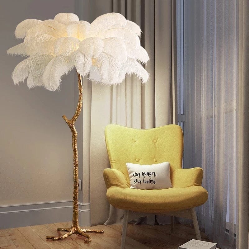 Lunara Feather Effect Floor Lamp | Lersk