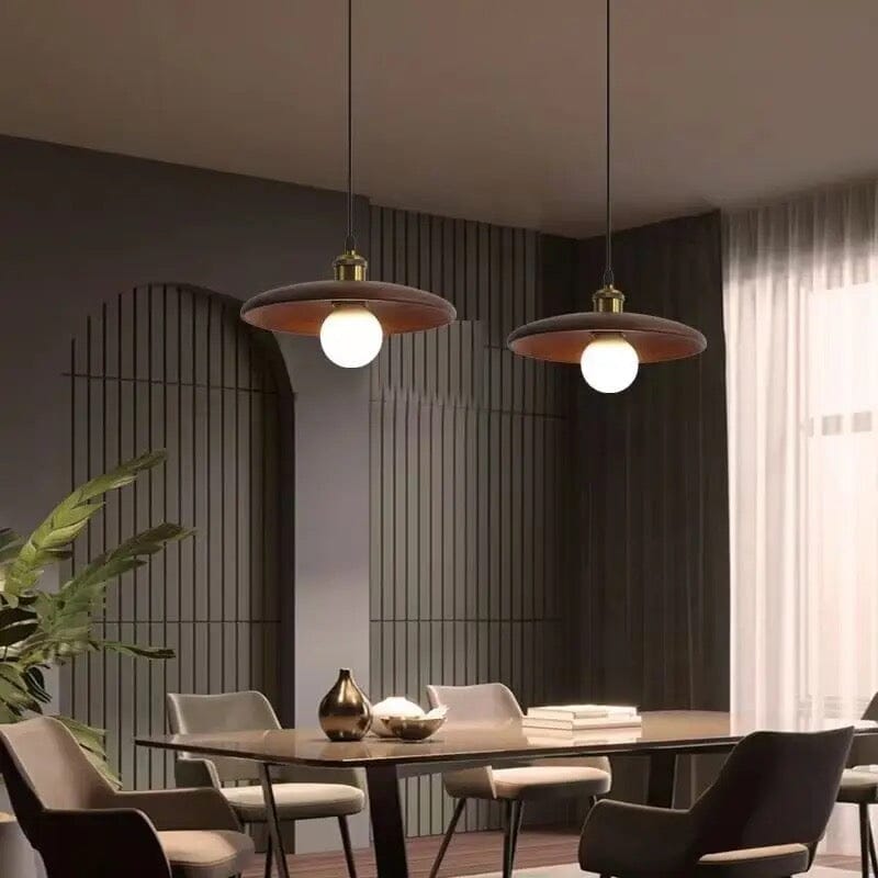 FjordLumen Nordic Oak Wood Pendant Light With Warm Glow For Dining Room | Lersk