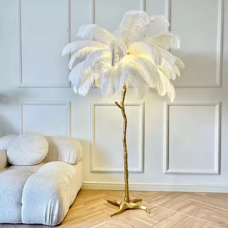 Lunara Feather Effect Floor Lamp | Lersk