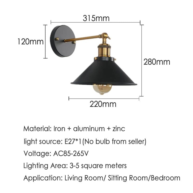 Kestrel industriell vegglampe | Lersk