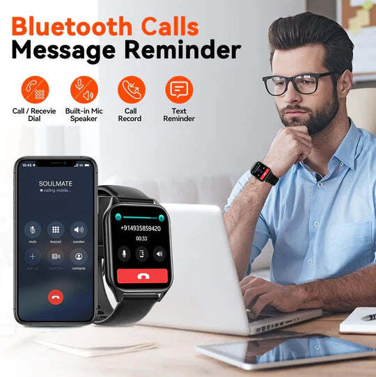 GlucoSense Smartwatch Noninvasive Glucose Monitoring Real Time Health Tracking | Lersk