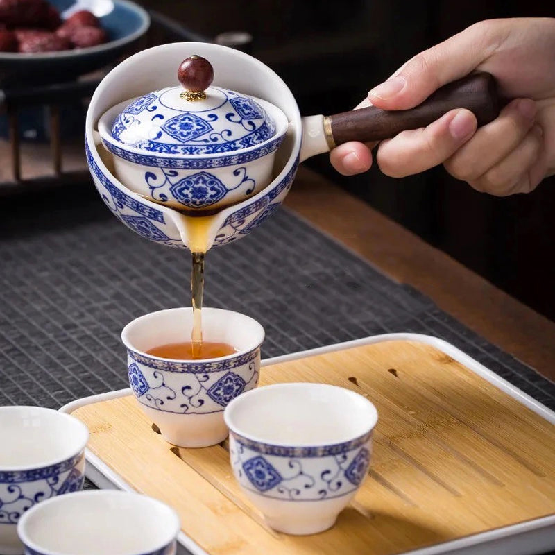 Aurelia Ceramic Rotating Teapot Set for Gongfu Tea | Lersk