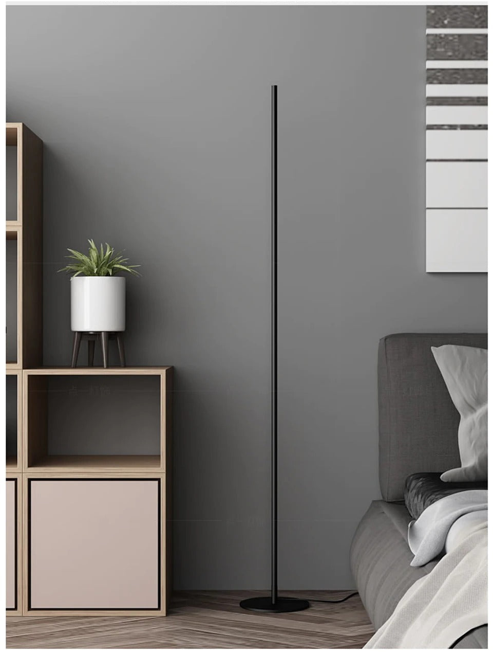 AstraLume Gulvlampe Minimalistisk LED-rørlys til Moderne Hjem | Lersk