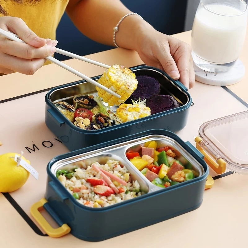 Izolovaná bento krabička s udržením teploty a vícedílným designem pro jídla do kanceláře, školy a na cesty | Lersk