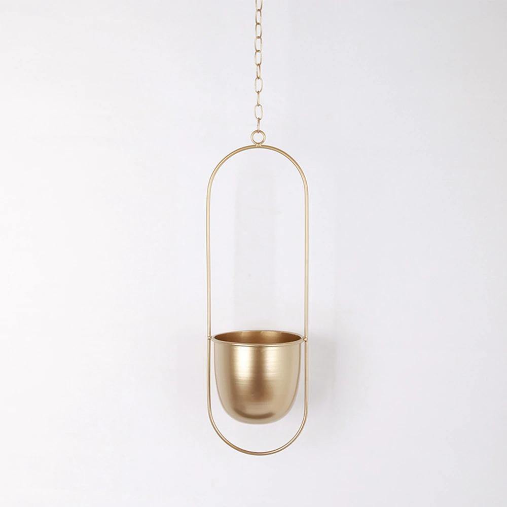 Nivara Inky Finish Metal Hanging Planter for Modern Homes | Lersk