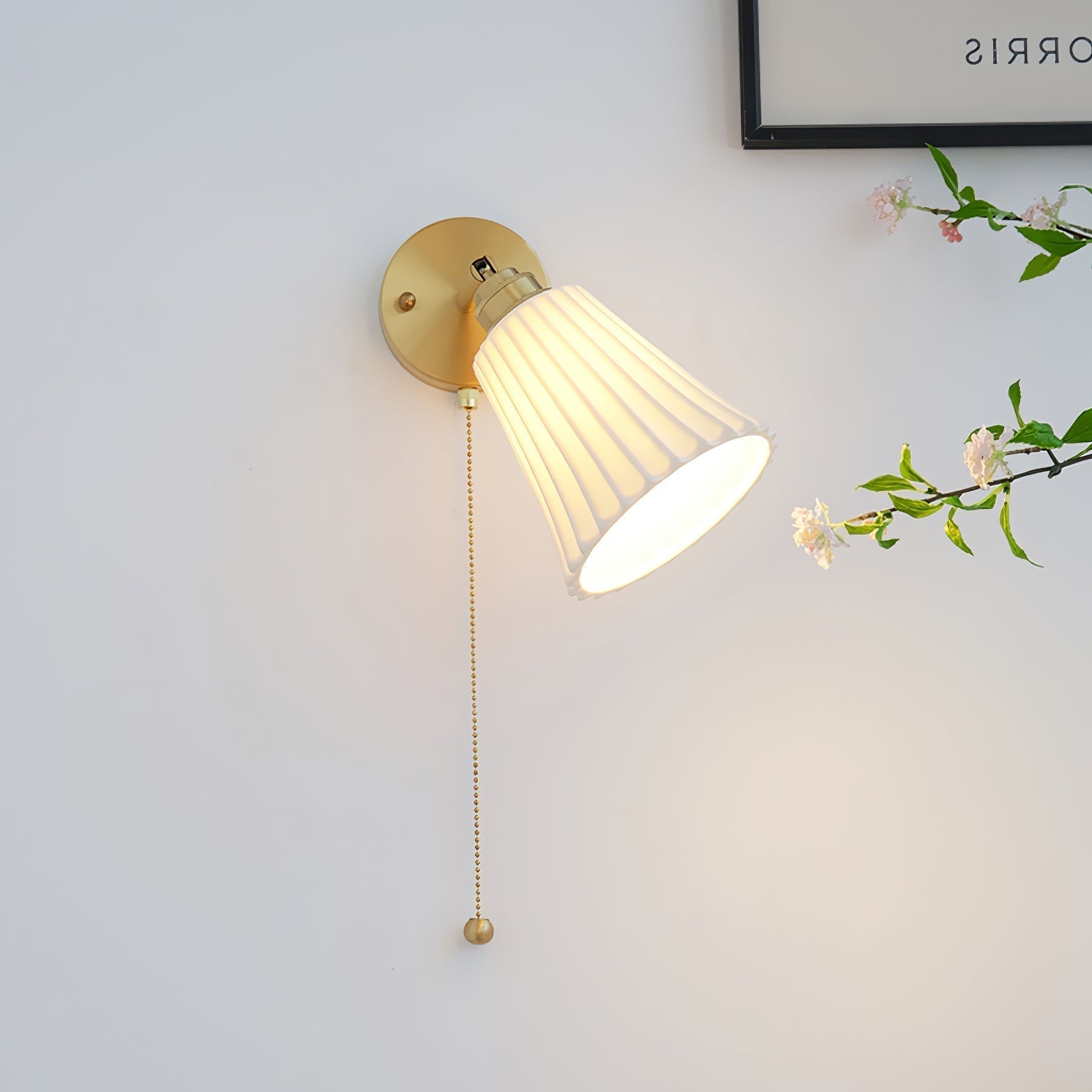 Lumină de perete ceramică Vineara Elegantă Minimalistă cu strălucire blândă | Lersk