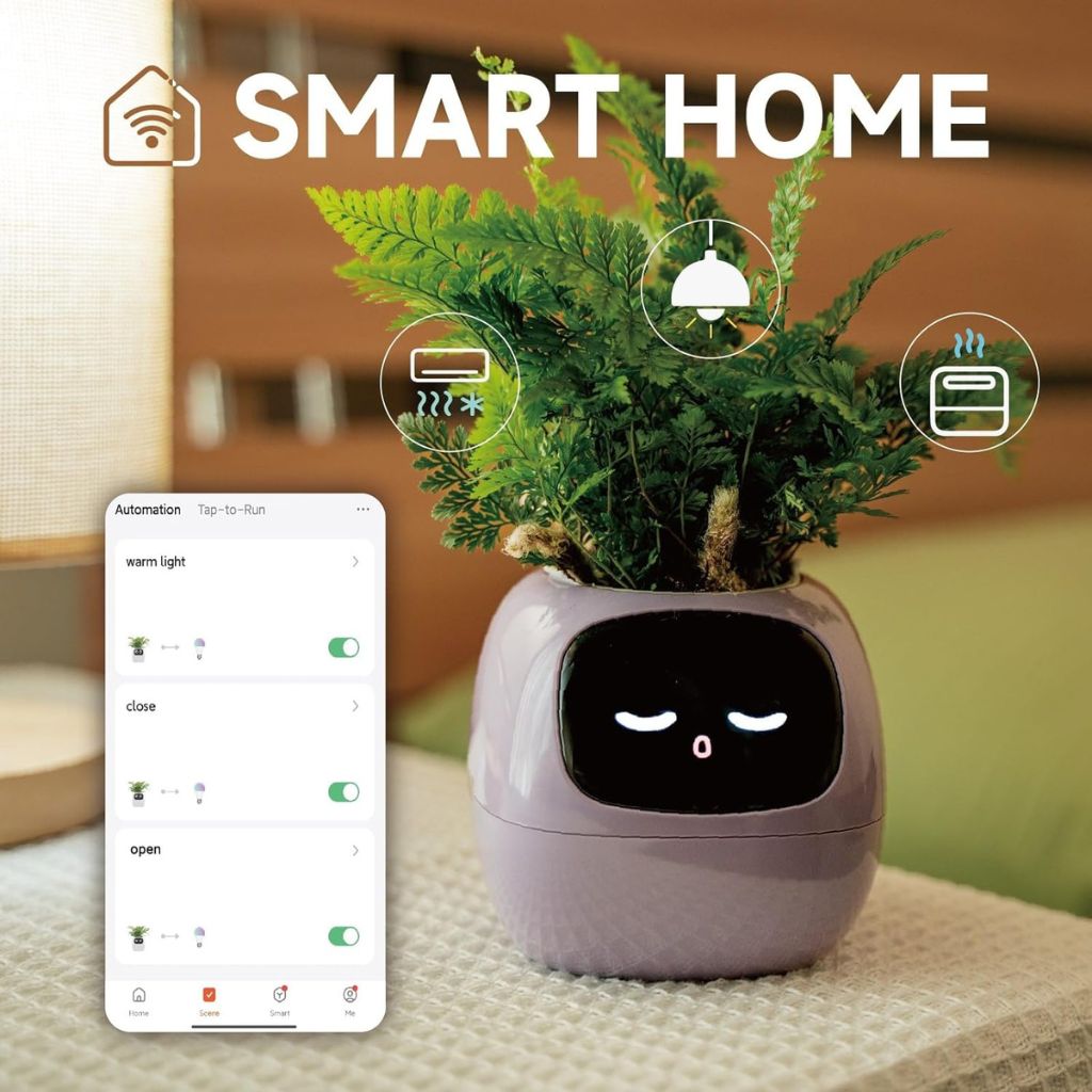Ivy Smart Pflanzentopf mit Gestensteuerung, Pflanzenbegleiter für Pflanzenliebhaber, Alexa | Lersk
