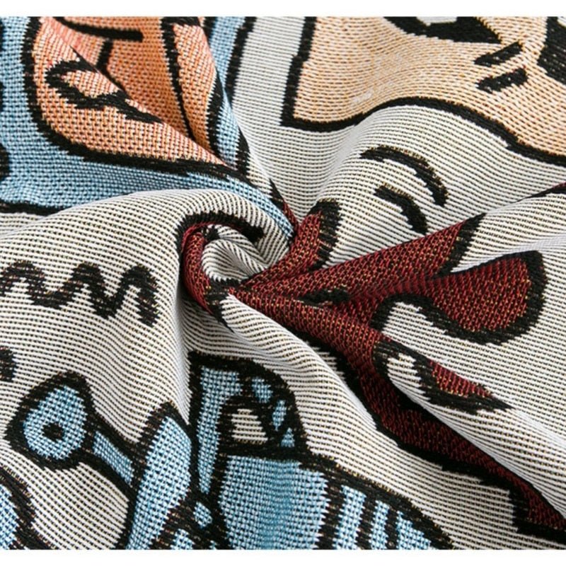 AstraWeave Graffiti Jigsaw Throw Blanket for Cozy Comfort | Lersk