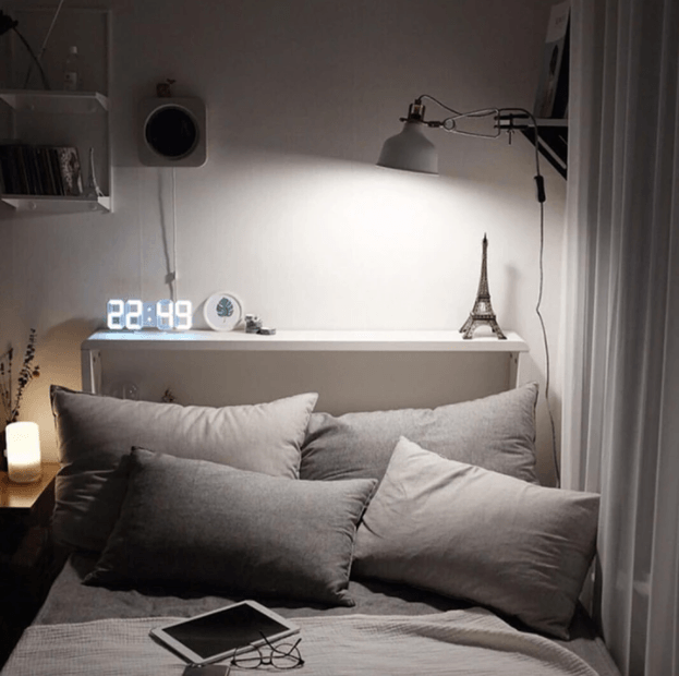 Chytré 3D digitální hodiny s budíkem, elegantní minimalistický design pro moderní stoly a obývací prostory | Lersk