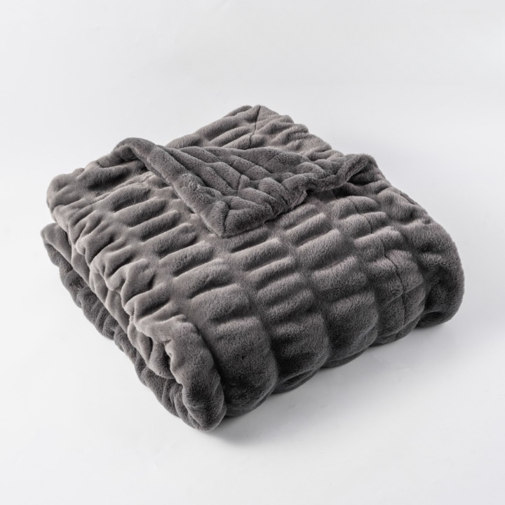 Plush Faux Rabbit Fur Throw | Lersk