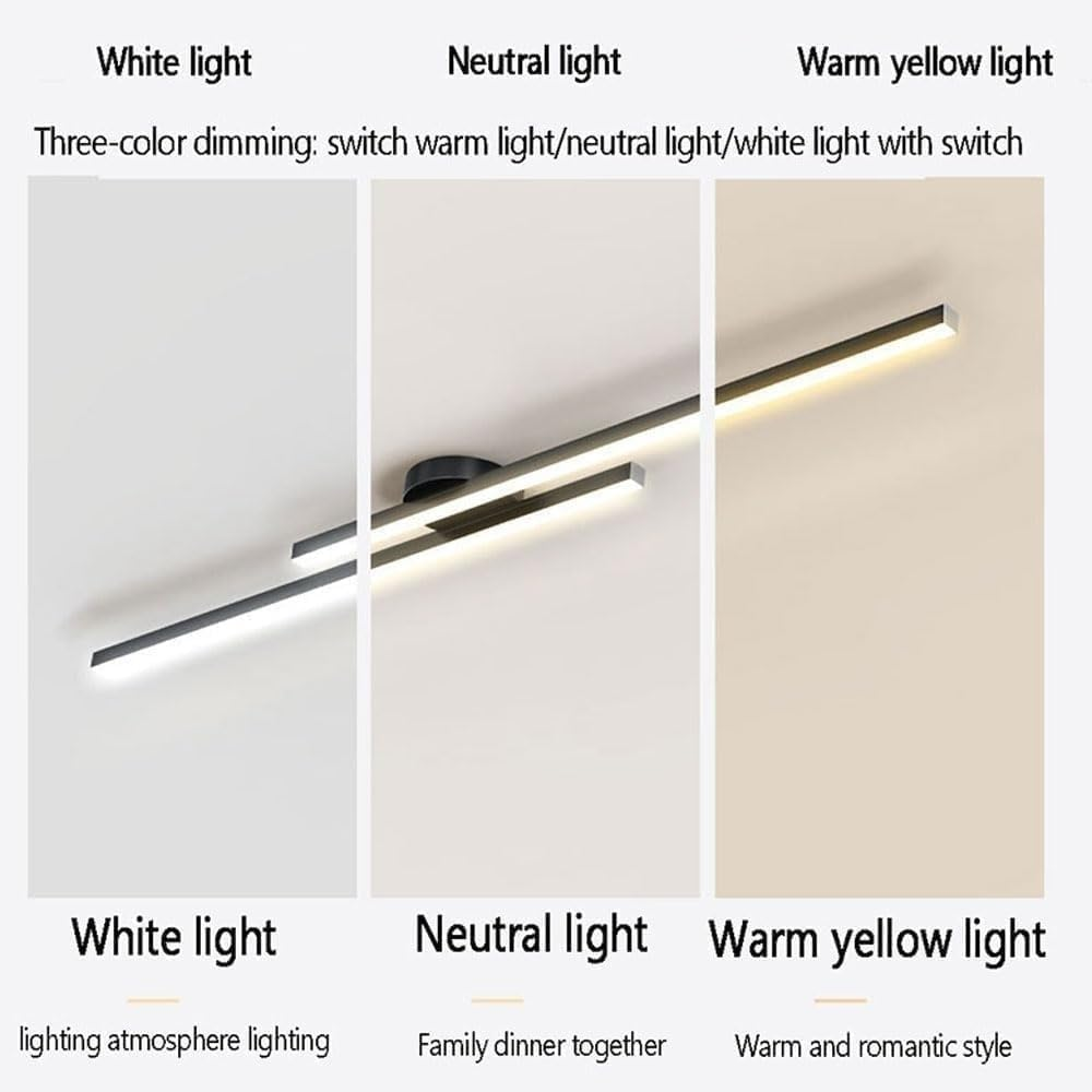 مصباح سقف شبه مدمج LED من الألمنيوم بتصميم بسيط من LumenVale لغرف المعيشة | Lersk