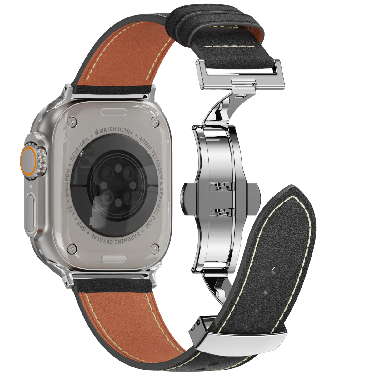 Avelon | Leather Butterfly Clasp Band for Apple Watch | Lersk