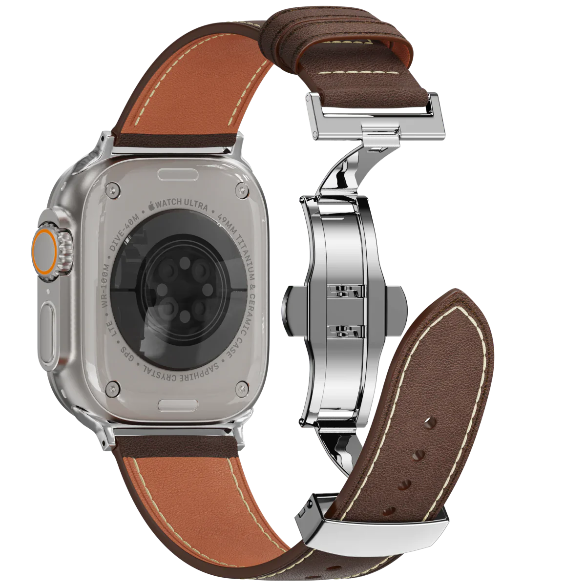 Avelon | Leather Butterfly Clasp Band for Apple Watch | Lersk