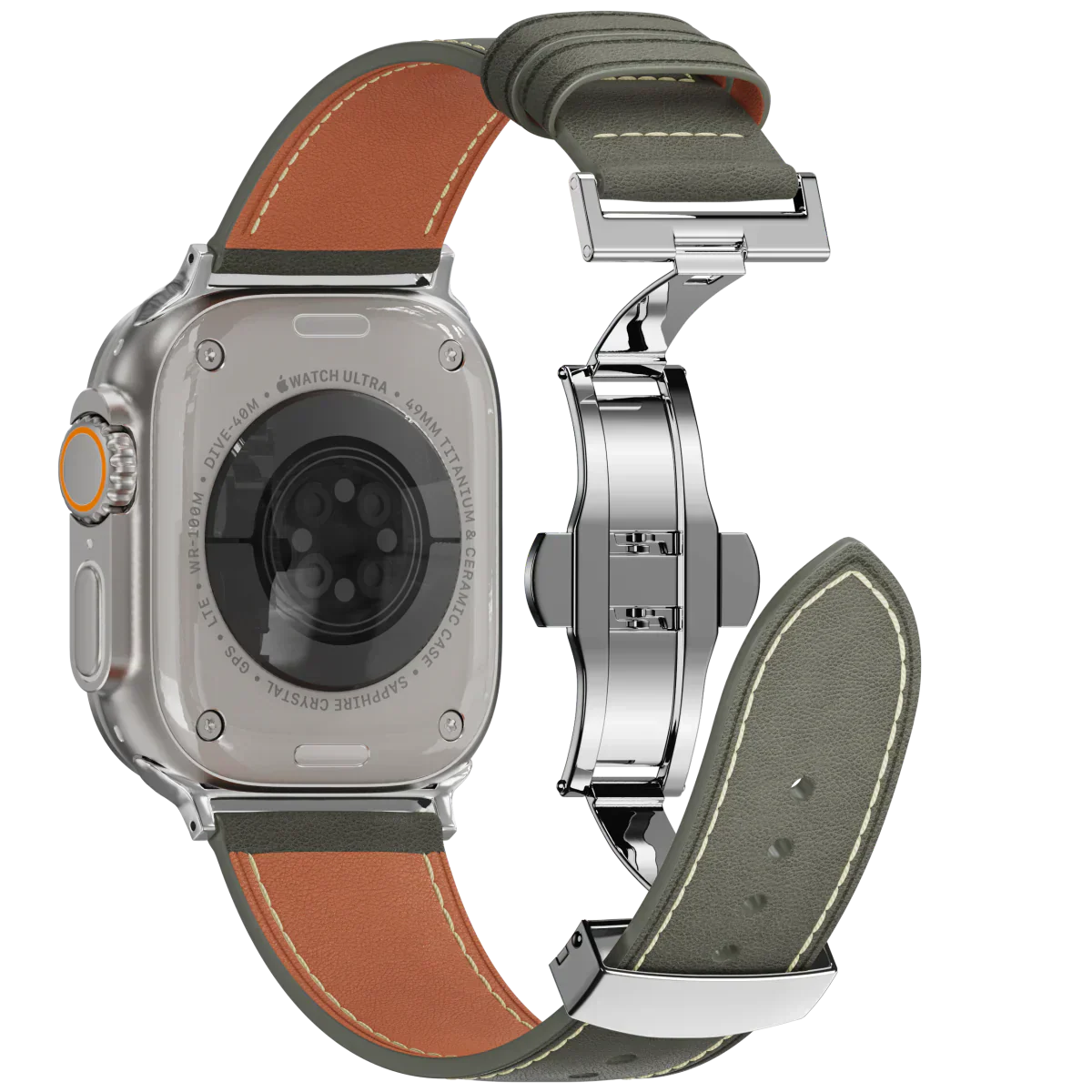 Avelon | Leather Butterfly Clasp Band for Apple Watch | Lersk