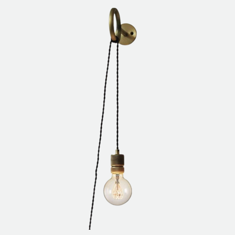 Applique da parete vintage industriale Harrow con spina | Lersk