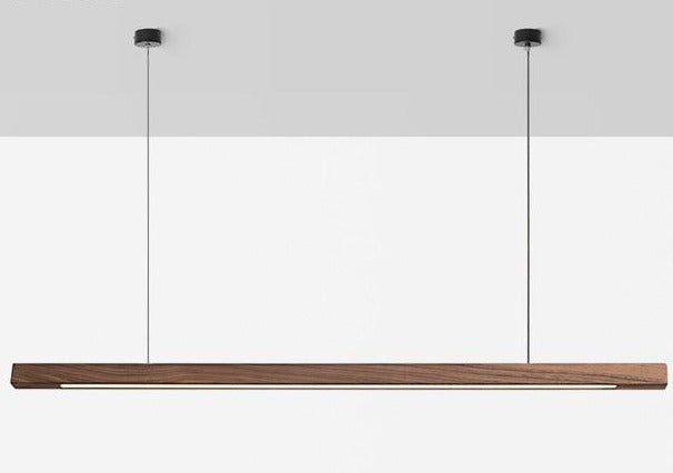 SolaraWood Adjustable Height LED Pendant Light for Dining Rooms | Lersk