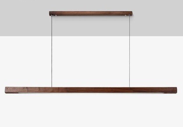 SolaraWood Adjustable Height LED Pendant Light for Dining Rooms | Lersk
