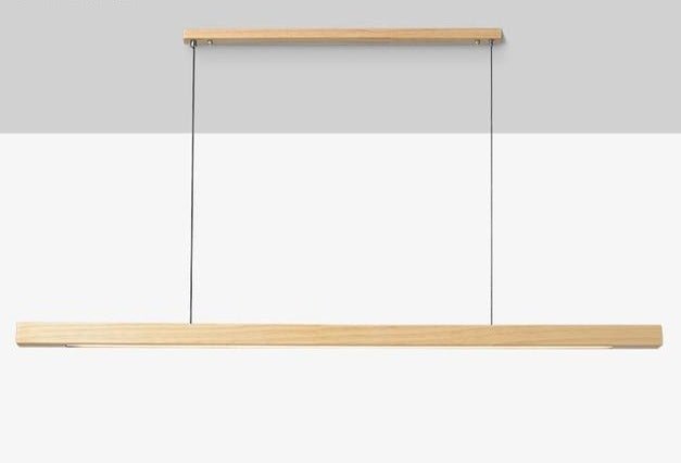 SolaraWood Adjustable Height LED Pendant Light for Dining Rooms | Lersk