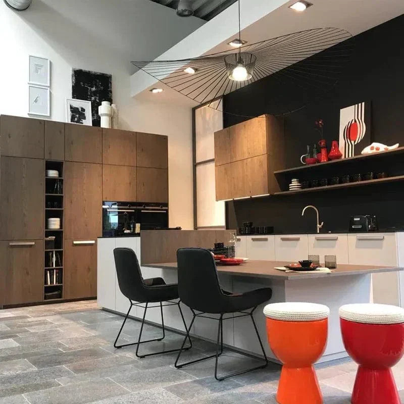 Lampadario Vexaera Moderno in Ferro e Tessuto con Stile Art Deco | Lersk