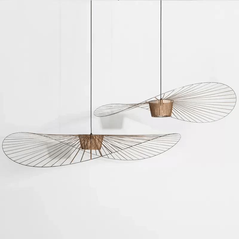 Lampadario Vexaera Moderno in Ferro e Tessuto con Stile Art Deco | Lersk