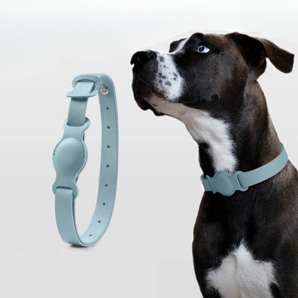 LuxeLeather AirTag Dog Collar For Pets And Dogs, Classic Leather Collar Designed For AirTag Tracking | Lersk