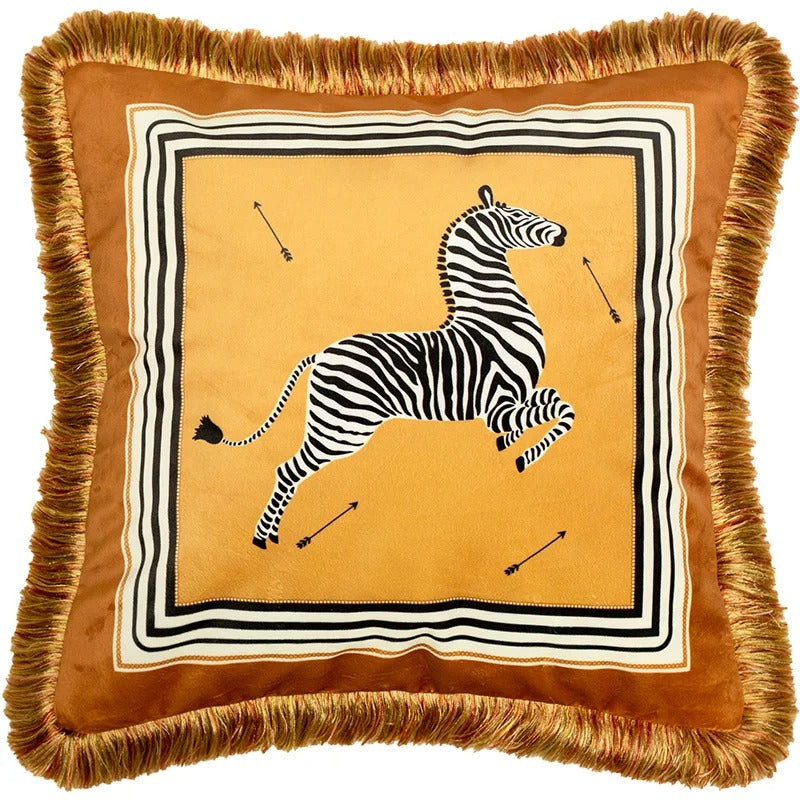 Elara Velvet Bee Print Cushion Cover In European Art | Lersk