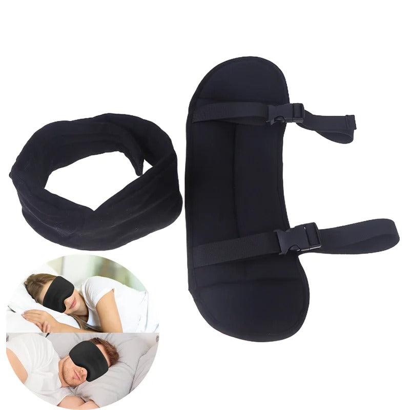 360 Degree Travel Neck Pillow Set With Adjustable Head Strap And Eye Mask For Sleeping Comfort | Lersk