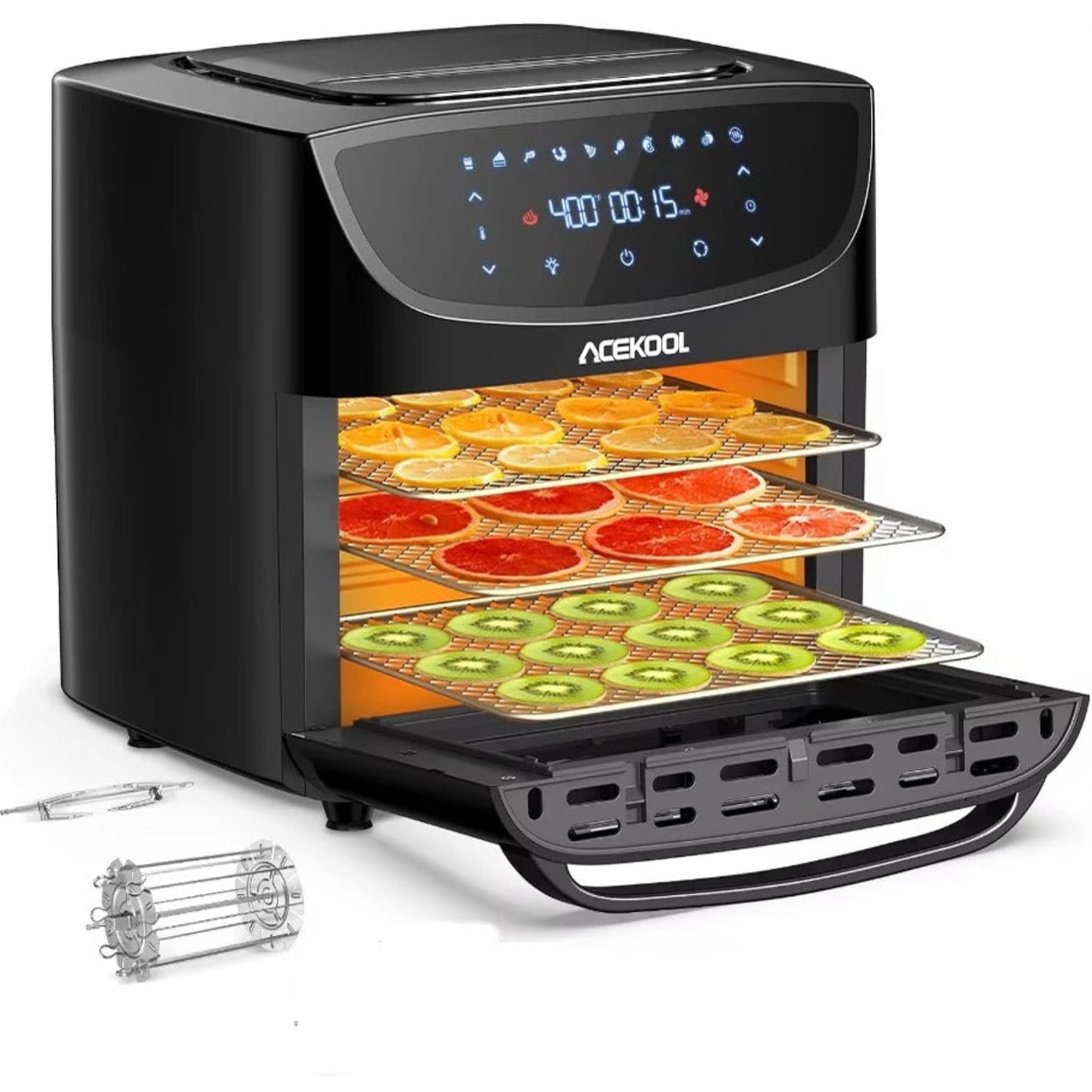 Kompakter Dampf-Infusions-10-in-1-Heißluftfritteusen-Toasterofen | Lersk