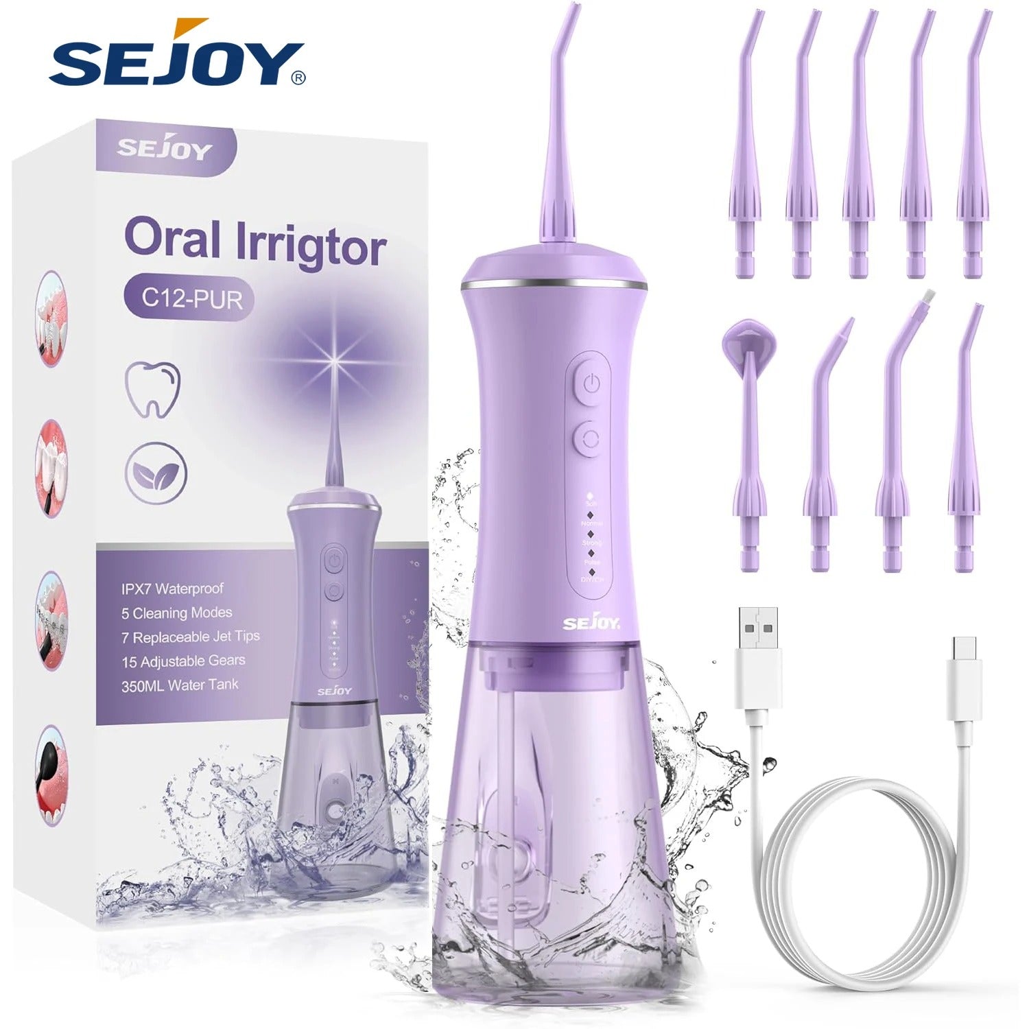 HydraPulse Wireless 5-In-1 Water Flosser Pro For Oral Care | Lersk