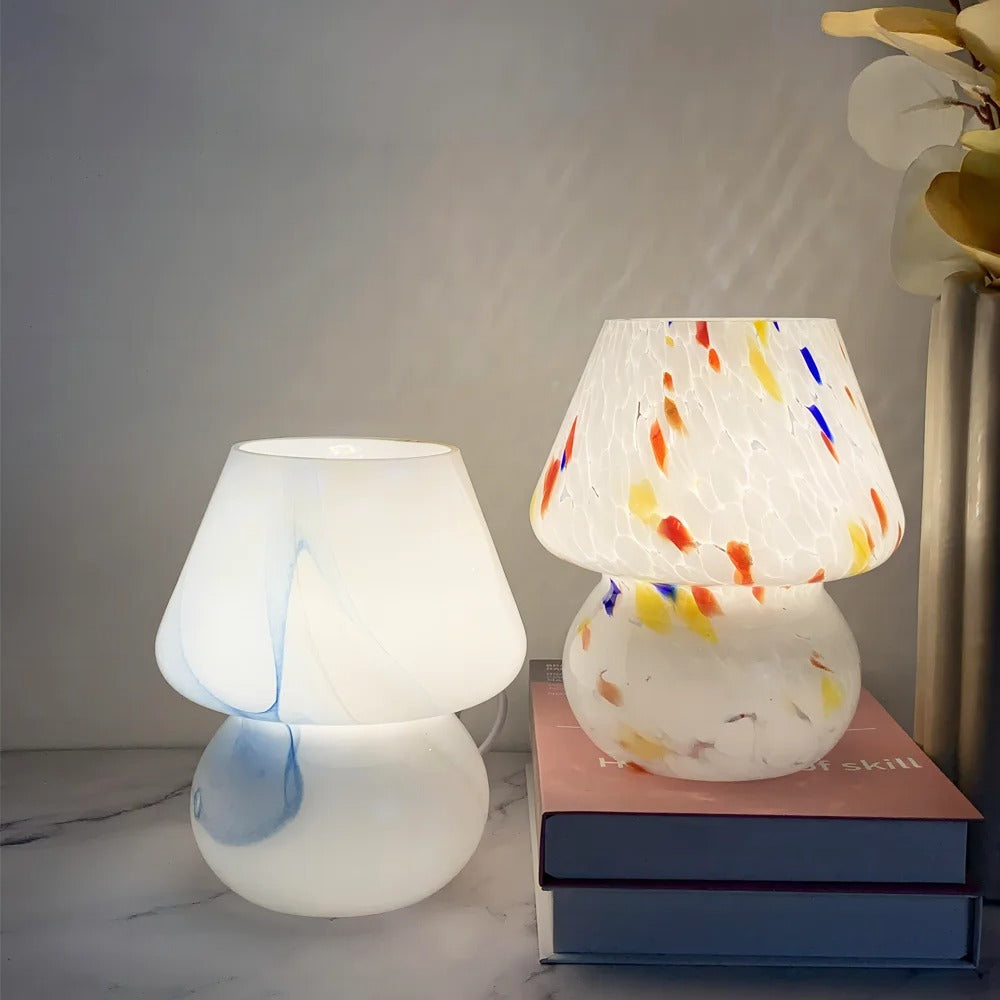 LumenMush Glass LED Lamp Vintage Bedside Light Decor | Lersk