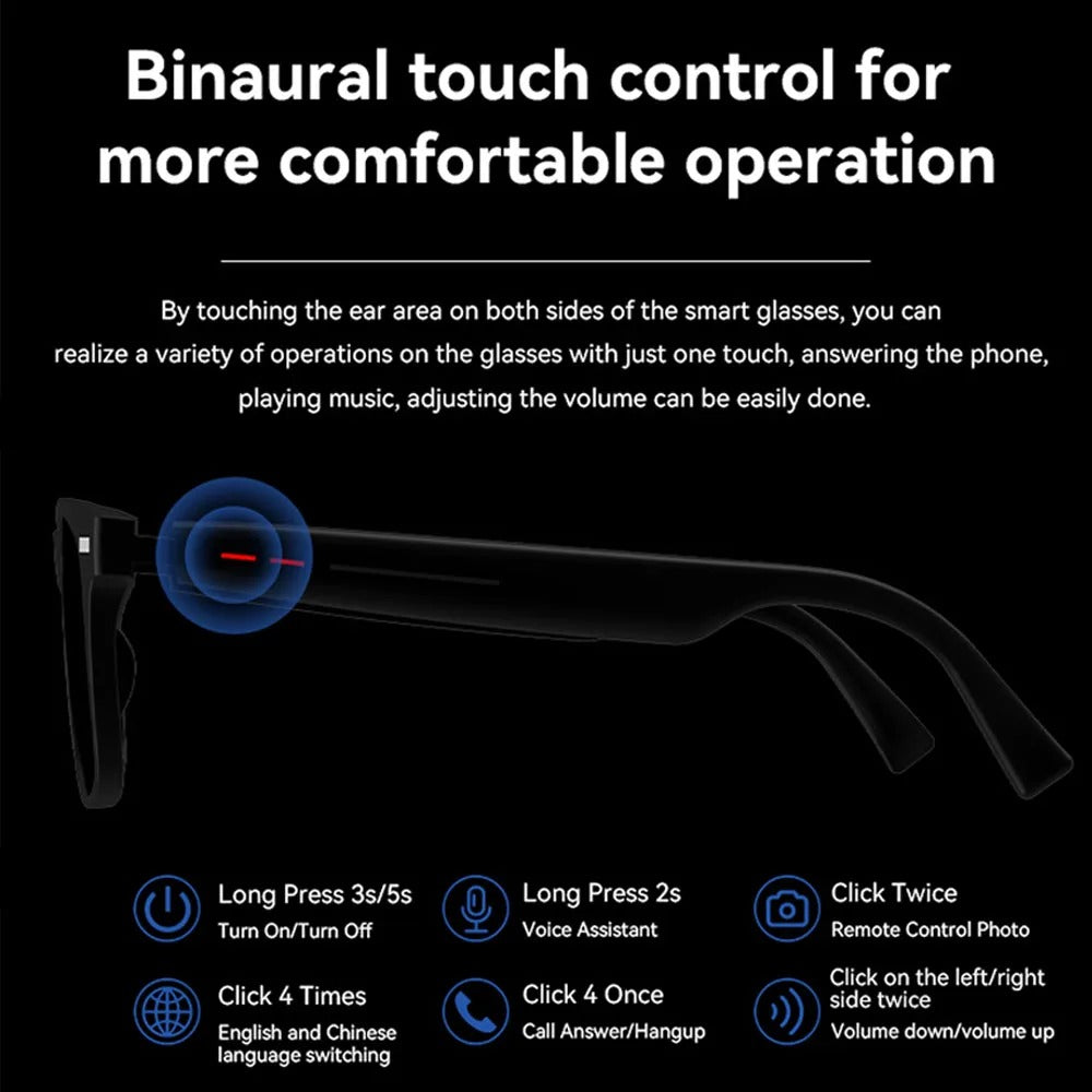 Ochelari inteligenți Aureli cu filtru pentru lumină albastră și Bluetooth | Lersk