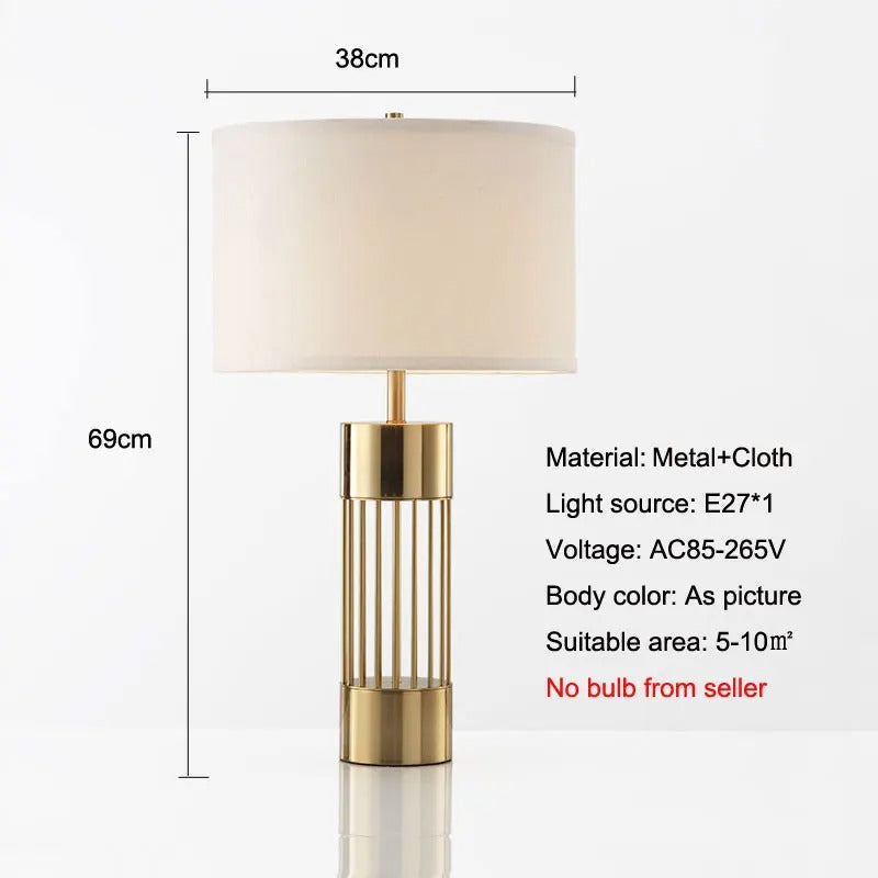 Aurora Nordic stolní lampa z mosazi s lněným stínidlem Měkké světlo | Lersk