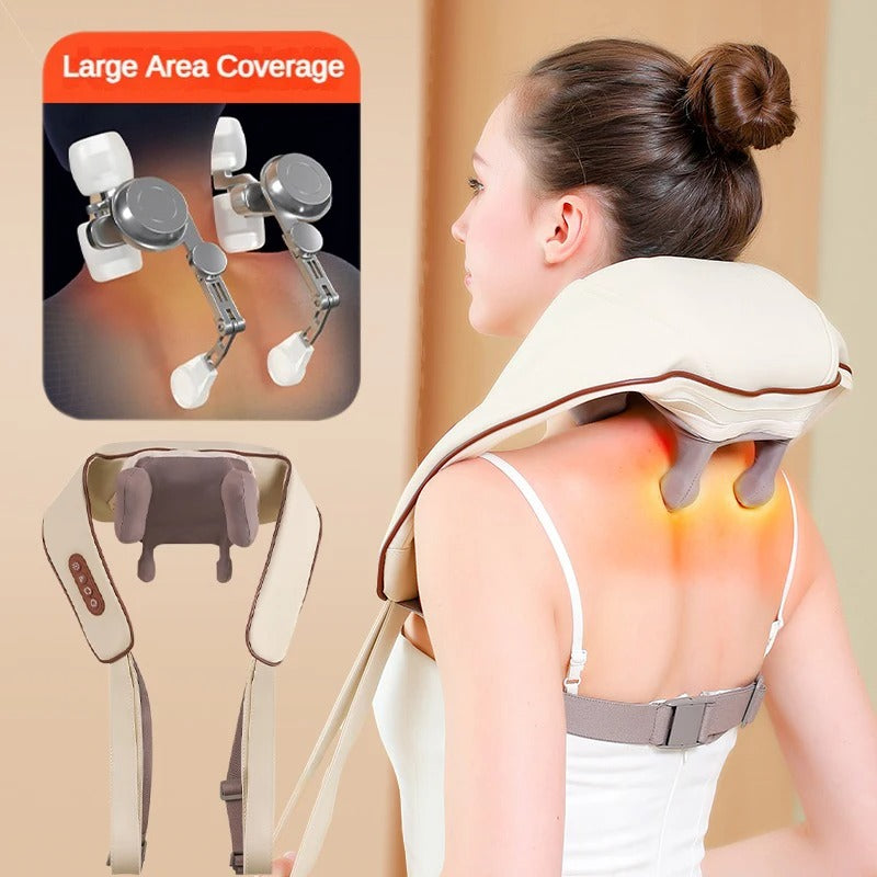ThermaEase Wireless Neck And Back Massager With Heat | Lersk