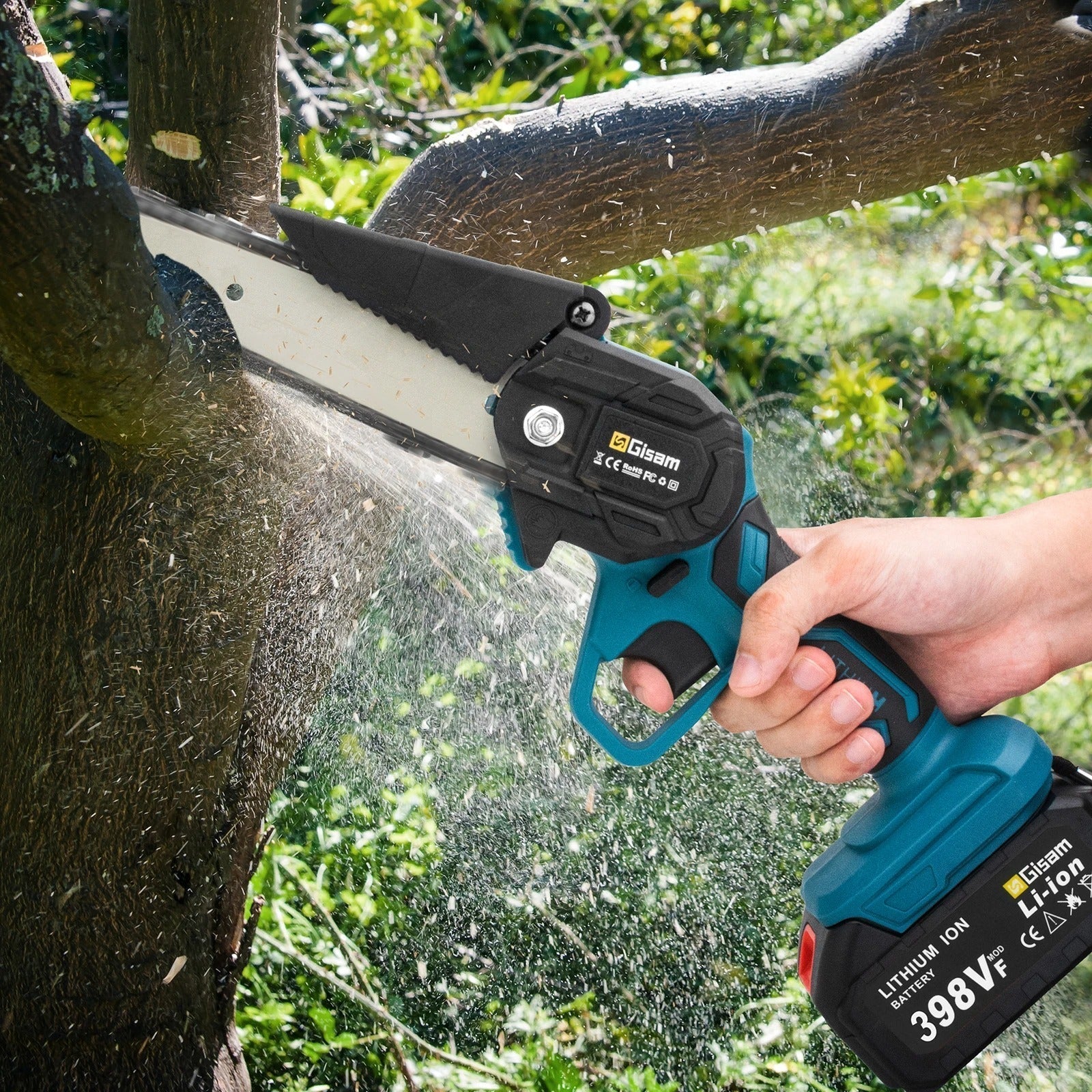 LumaSaw 6-Inch Cordless Chainsaw, Ergonomic, Under 1.2 kg | Lersk