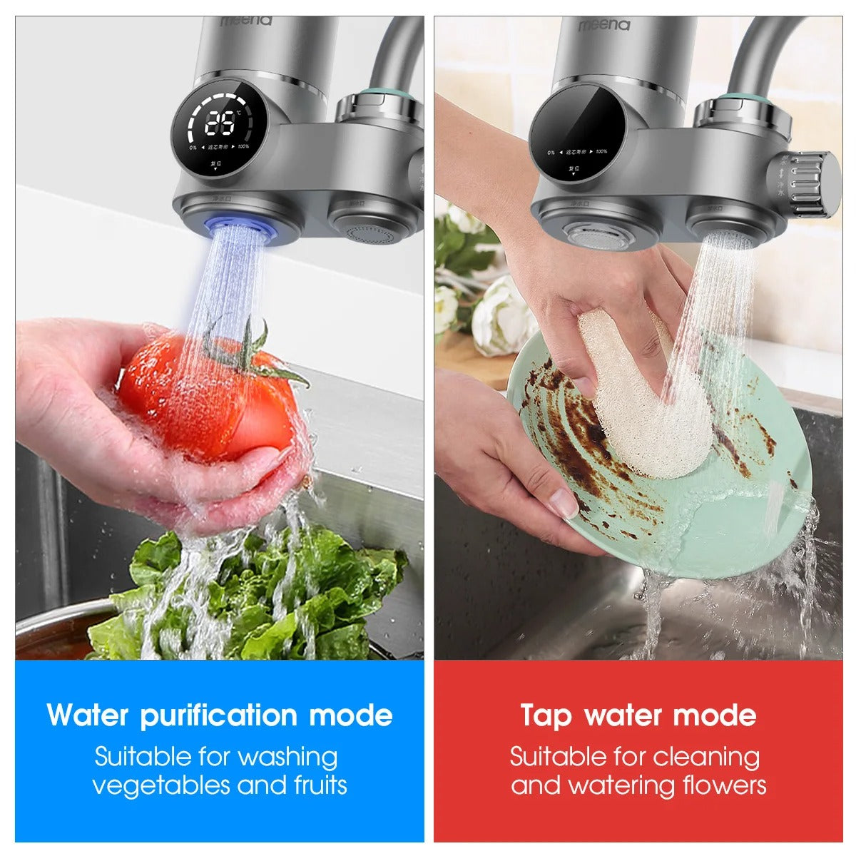 Filtro per acqua del rubinetto ClearView a LED con display per acqua più pulita | Lersk