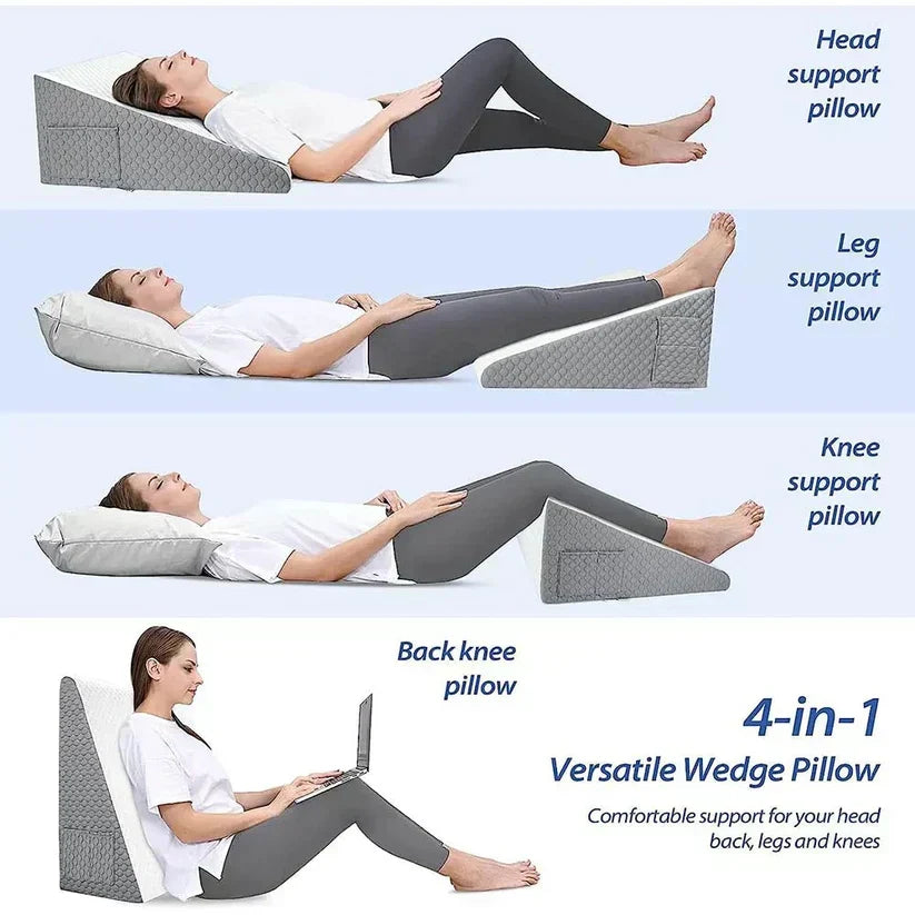 AeroRise Wedge Pillow For Snoring Relief, Sleep Apnea, And Reflux Support