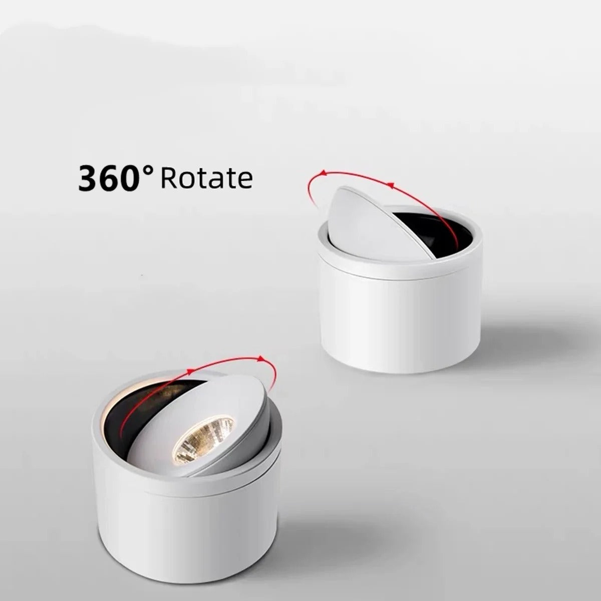 Otočné LED bodové světlo s nastavitelným stropním downlightem, hliníkový design | Lersk