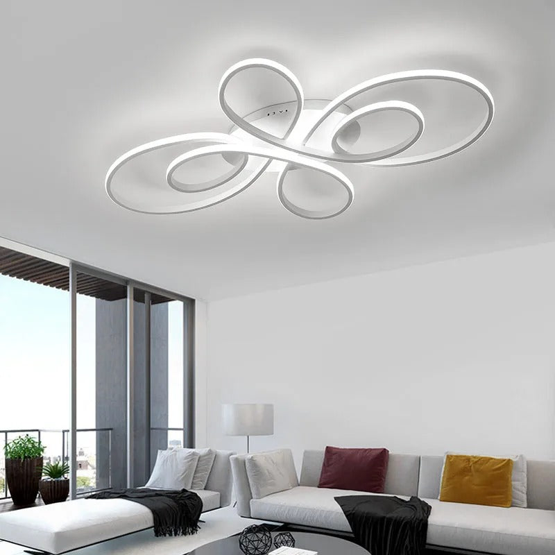 LumaNova Multi-Ring LED Ceiling Light With Dimmer For Living Rooms | Lersk