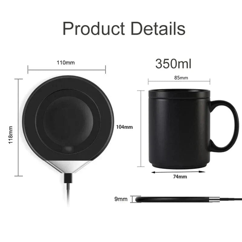Alera Heated Mug With Wireless Phone Charging | Lersk