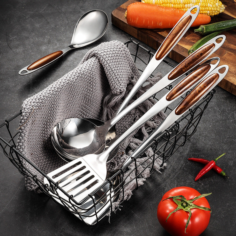 Set di 10 utensili da cucina in acciaio inox Viretta con manici ergonomici | Lersk