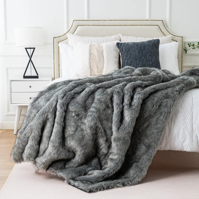 Velora Luxe umělá kožešina přehoz deka měkké teplo a pohodlí | Lersk