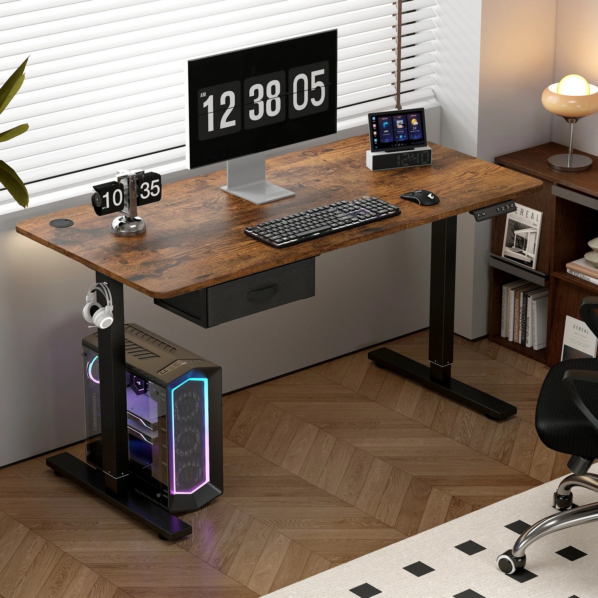Elektrický výškově nastavitelný stojací stůl VarioLift pro domácí kancelář | Lersk