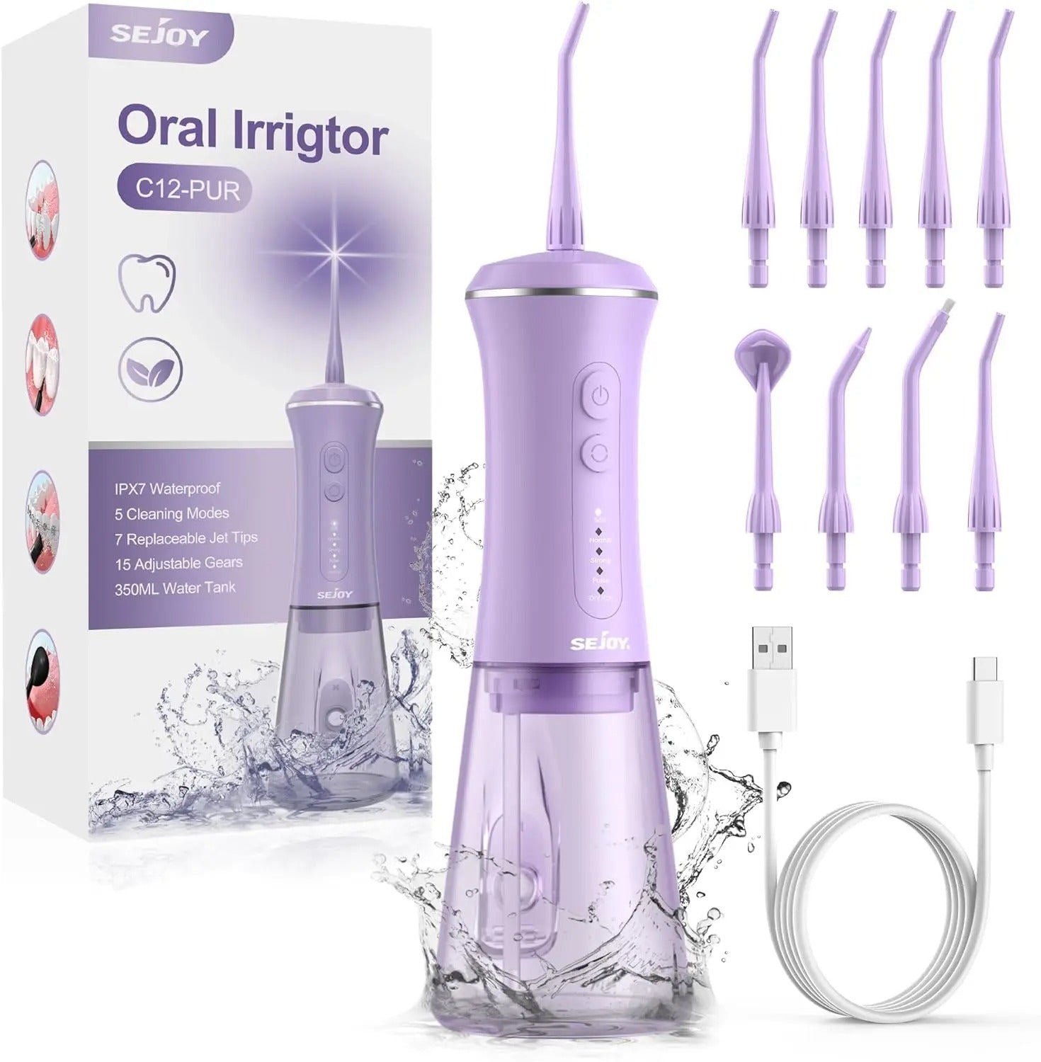HydraPulse Wireless 5-In-1 Water Flosser Pro For Oral Care | Lersk